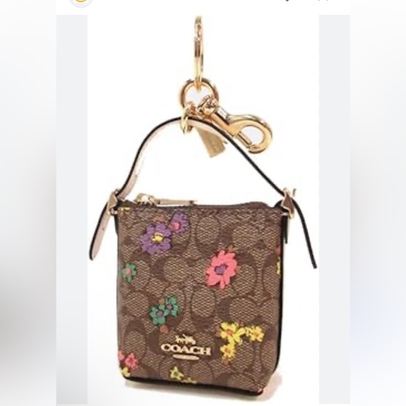 Coach Mini Bag Charm in signature canvas NWT - Picture 9 of 14